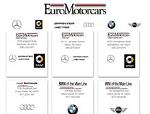Tablet Screenshot of euromotorcars.com